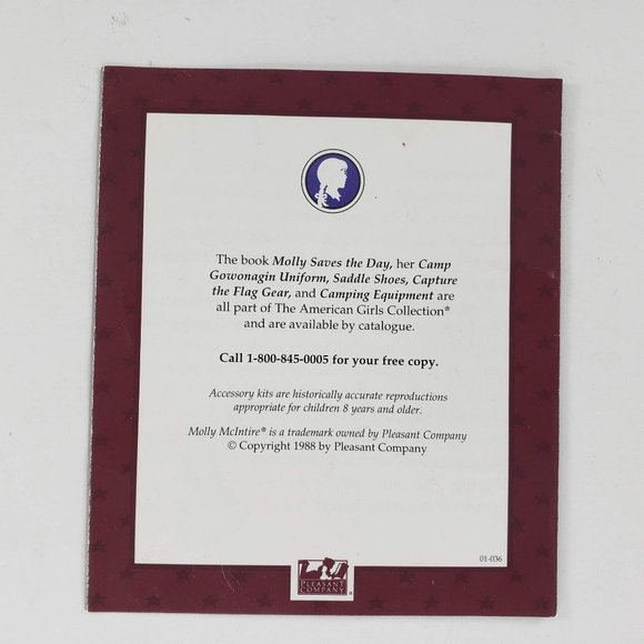 American Girl Molly's Summer Story Pamphlet Pleasant Company Vintage 1988 - Picture 2 of 2